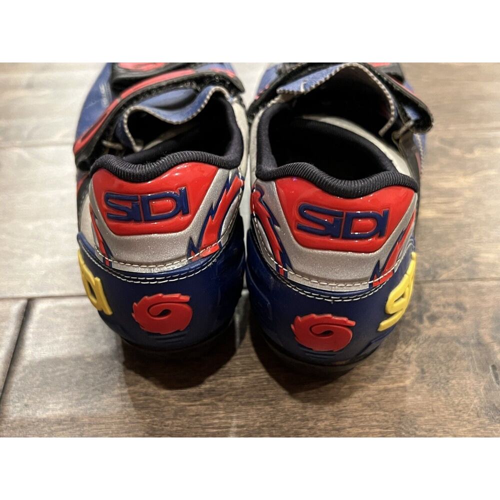 SIDI Airplus Road Cycling Bike Shoes Size EU40 US 7.5 Blue Silver Made In ITALY - Picture 3 of 10